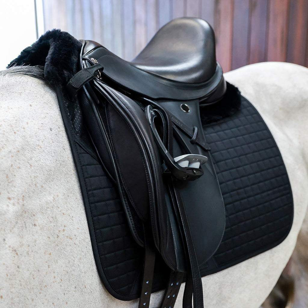 Fleece Trim Adjustable Dressage Saddlecloth