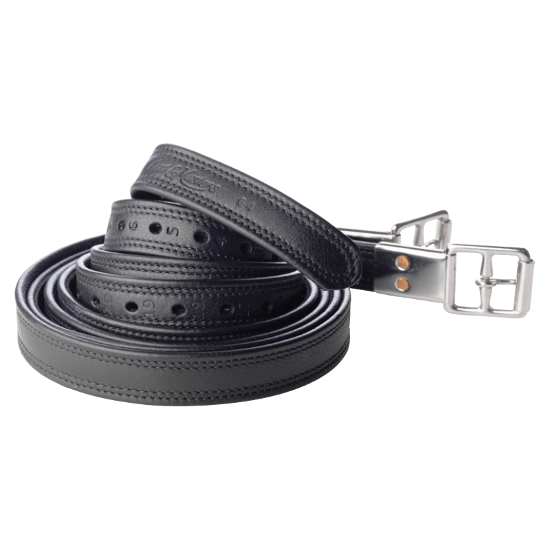 Kent & Masters hide-covered stirrup leathers