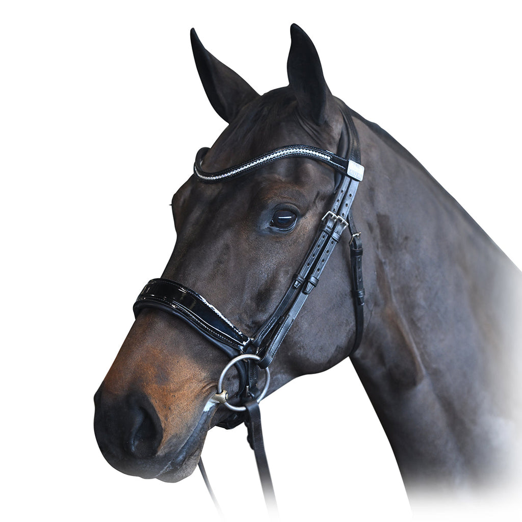 Complete Fairfax Snaffle Bridle with Patent Cavesson Noseband and Browband